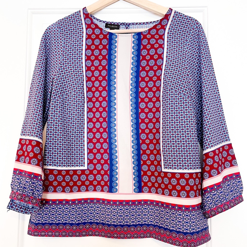 Talbots Patterned Blouse - image 1